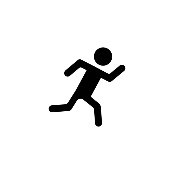 Icono Del Hombre Corriendo Estilo Vectorial Símbolo Icónico Plano Con — Archivo Imágenes Vectoriales