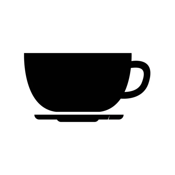 Καφέ Κύπελλο Εικονίδιο Λευκό Φόντο Εικονογράφηση Διανύσματος — Διανυσματικό Αρχείο