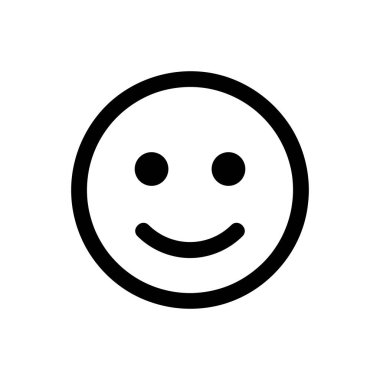 Beyaz arkaplanda gülen ikon. Vektör İllüstrasyonu