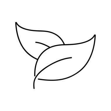 Yaprak simgesi. İzole ekoloji ve yaprak ikonu tarzı. Logo web uygulaması UI tasarımı için birinci sınıf yeşil çay yaprağı ikonu vektör çizim konsepti.