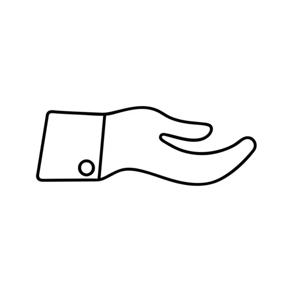 Icon Open Hand Vector Hand Symbol Your Web Site Design — Stock Vector