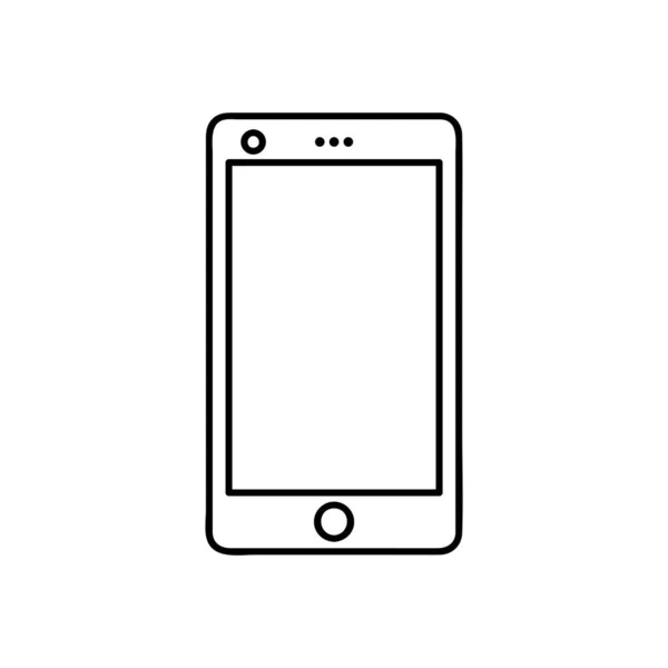 Icône Smartphone Dans Style Plat Illustration Vectorielle Combiné Téléphonique Sur — Image vectorielle