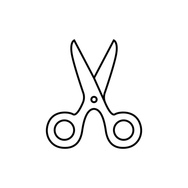 Illustration Icône Ciseaux Contour Symbole Vectoriel Signe Coiffeur — Image vectorielle