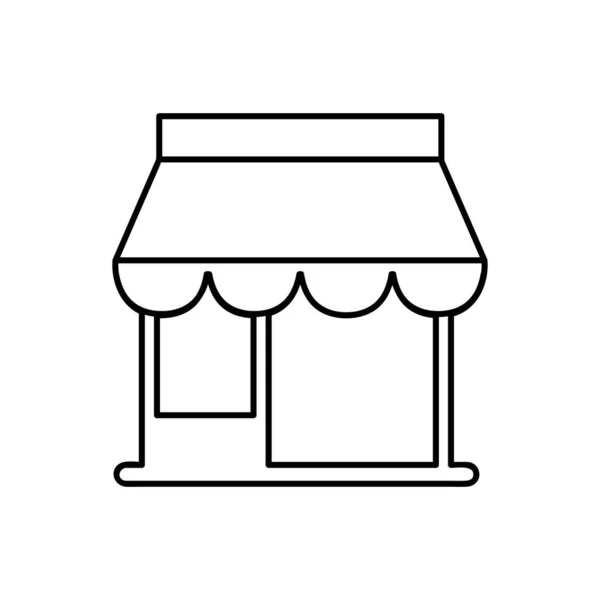 Icono Tienda Icono Tienda Estilo Lineal Tienda Vectorial Aislada Icono — Archivo Imágenes Vectoriales