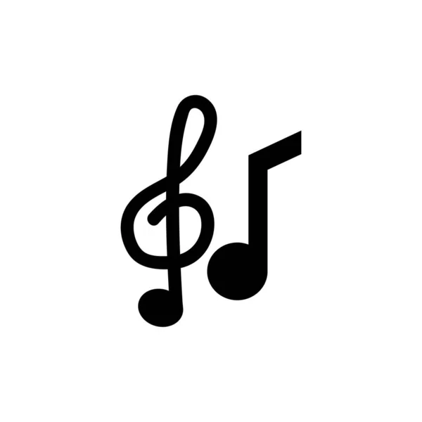 白の背景にベクトル音楽アイコン ベクトル図 — ストックベクタ