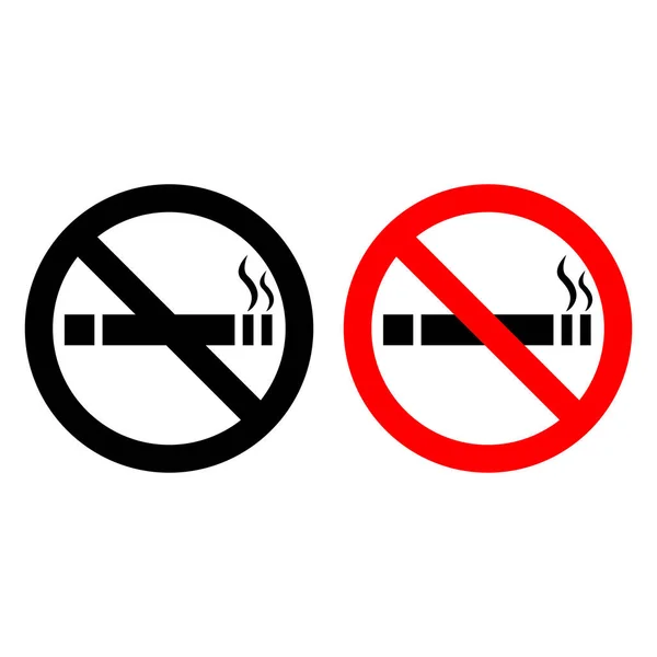 Иллюстрация Значка Запрета Курения — стоковый вектор