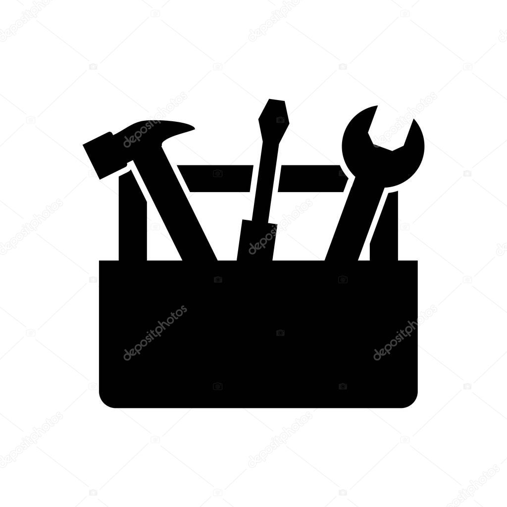 Tools Box icon. concept web buttons. vector illustration. Flat design style