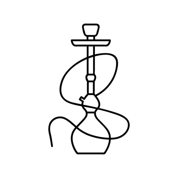 Векторная Иконка Кальяна Значок Курящей Смеси Линейная Икона Кальян — стоковый вектор