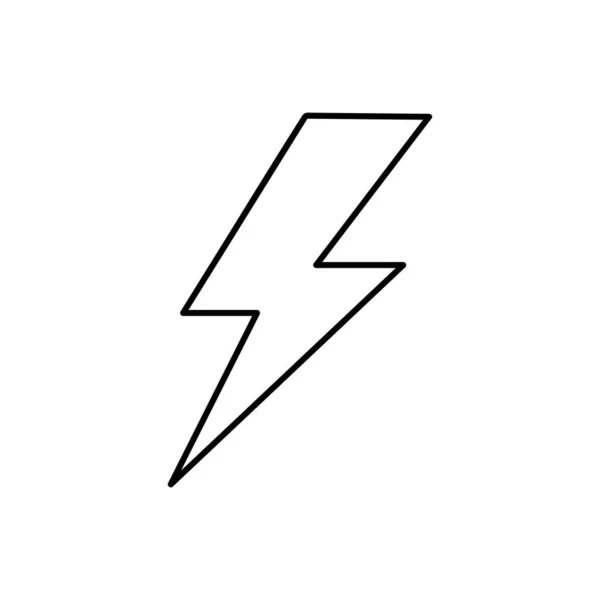Blitz Icon Vektor Einfaches Liniensymbol Perfekte Darstellung Des Schwarzen Piktogramms — Stockvektor