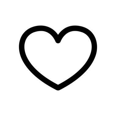 Modern kalp çizgisi ikonu. Beyaz arka planda izole edilmiş kaliteli pictogram. Vektör çizimi. Yüksek kalite bir sembol. Modern satır biçiminde kalp simgesi.