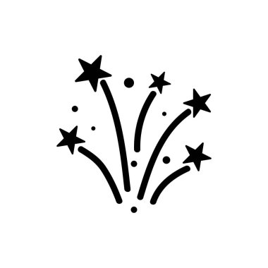 Havai fişek ikonu. Havai fişekler. Vektör illüstrasyonu.