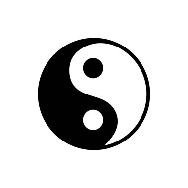Ying yang sembolü - vektör çizim