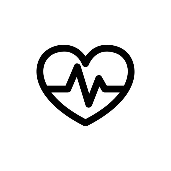 Значок Сердцебиения Белом Фоне — стоковый вектор