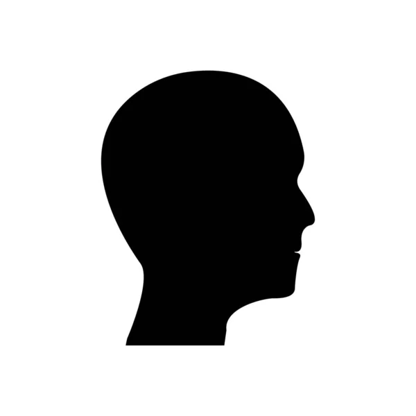 Ludzka Głowa Lub Profil Sylwetka Otwartymi Ustami Izolowane Białym Tle — Wektor stockowy