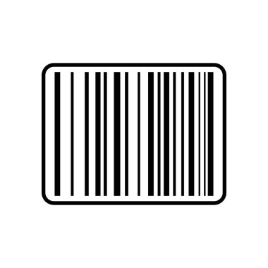 Barkod simgesi stok vektör çizimi düz tasarım biçimi