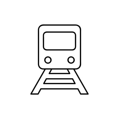 Tren vektör çizgisi simgesi. Vektör çizimi. Logo web mobil uygulama UI tasarımı için kaliteli vektör çizimi kavramı.