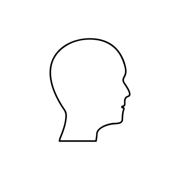 Simbolo Dell Icona Del Pittogramma Del Profilo Piatto Minimalista Dell — Vettoriale Stock