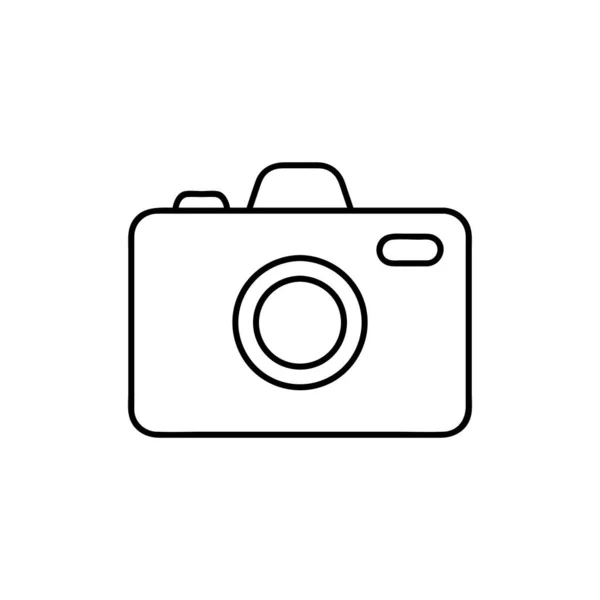 Список Фотоапаратів Векторна Піктограма Фотолінія Векторна Піктограма Веб Сайтів Мобільний — стоковий вектор