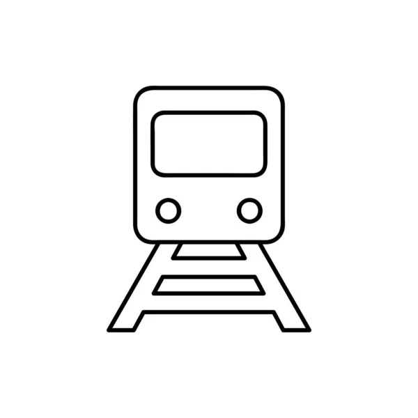 Train Vector Line Icon Vector Illustration Premium Quality Vector Symbol — Stock Vector