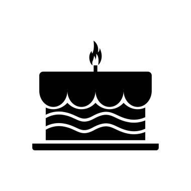 Pasta simgesi beyaz arka plan üzerinde. Vektör çizim.