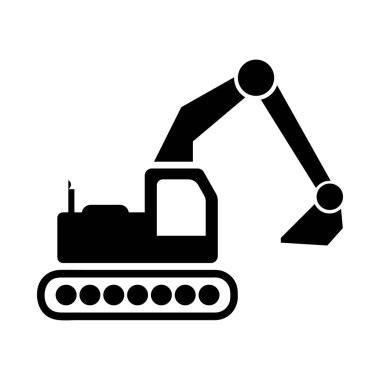 Kazı ikonu. Popüler taşıma ikonu elemanı. Beyaz arkaplanda kaliteli grafik tasarım sembolleri koleksiyon mobil uygulaması