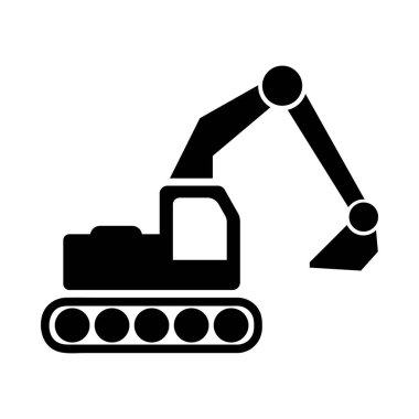 Kazı ikonu. Popüler taşıma ikonu elemanı. Beyaz arkaplanda kaliteli grafik tasarım sembolleri koleksiyon mobil uygulaması