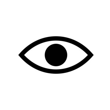 Göz simgesini. Düz tasarım stili.