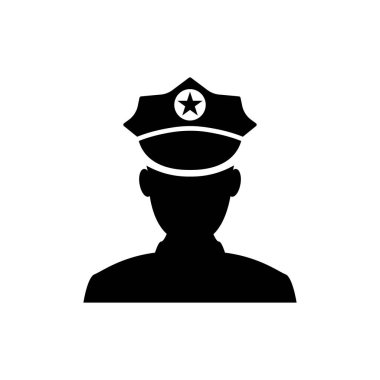 vektör illüstrasyonu şapka simgesinin modern polisi