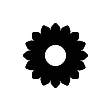 Çiçek Simgesi beyaz arka plan üzerinde izole trendy düz tarzı. Web sitesi tasarımı, logosu, uygulaması, Ui için Bahar sembolü. Vektör çizimi