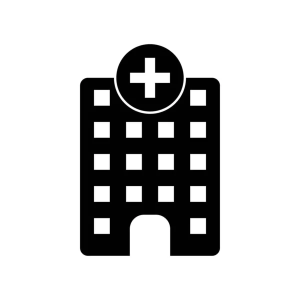 Medizinisches Krankenhaus Flat Icon Auf Weißem Hintergrund — Stockvektor