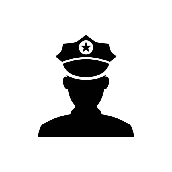 Vector Illustration Modern Police Hat Icon — Stock Vector