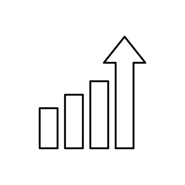 Graph Icon Trendigen Flachen Stil Isoliert Auf Grauem Hintergrund Diagrammleiste — Stockvektor