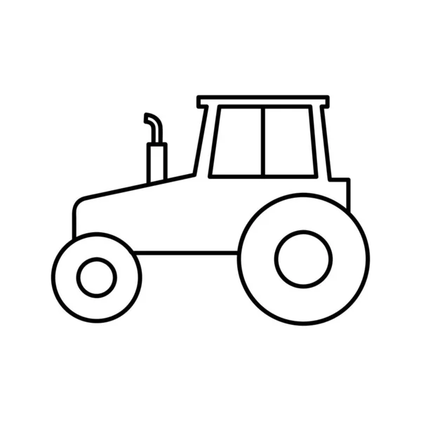 Icono Línea Tractor Signo Vector Contorno Pictograma Estilo Lineal Aislado — Archivo Imágenes Vectoriales