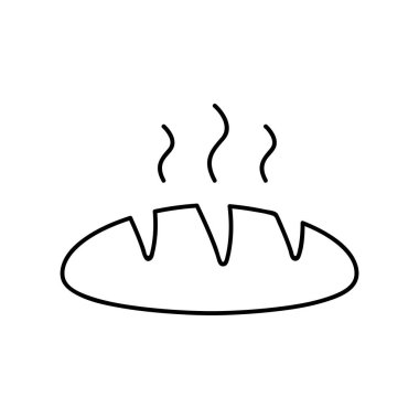 Ekmek çizgisi simgesi. Web sitenizin tasarımı için sembol, logo, uygulama, UI. Vektör illüstrasyonu, EPS