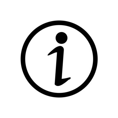 Bilgi simgesi simgesi, vektör illüstrasyonu. Düz tasarım biçimi