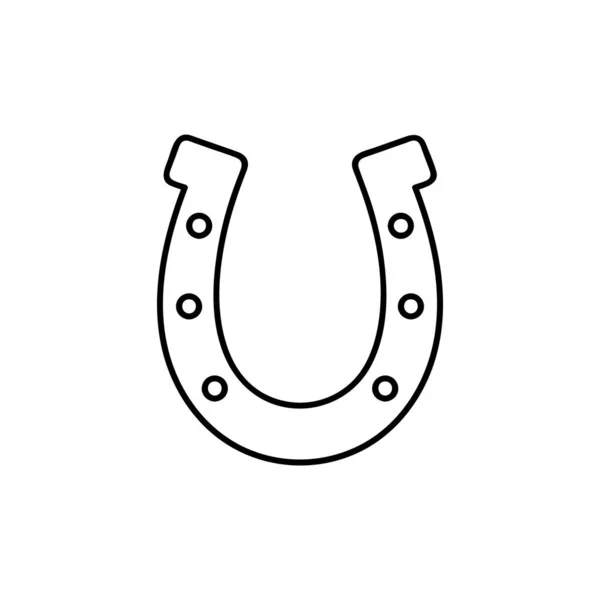 为网站设计 移动应用程序 Ui提供了在白色背景上隔离的马蹄图标的轮廓 矢量图解 第10部分 — 图库矢量图片