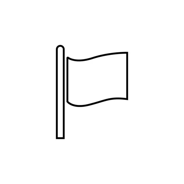 Silhuett Ikon Flagga Platt Design Vektor Bildvektor — Stock vektor