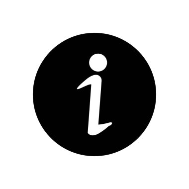 Bilgi simgesi simgesi, vektör illüstrasyonu. Düz tasarım biçimi