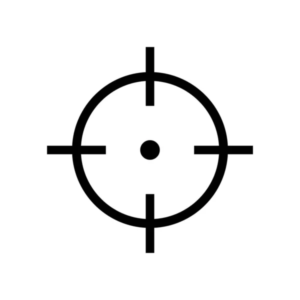 Ikona Celu Izolowane Białym Tle Wektor Ilustracji Stylowe Dla Projektowania — Wektor stockowy