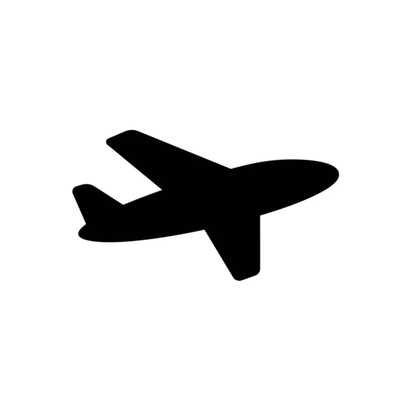 Aircraft Icon Travel Vector Isolated White Background Flat Vector Illustration — Stock Vector