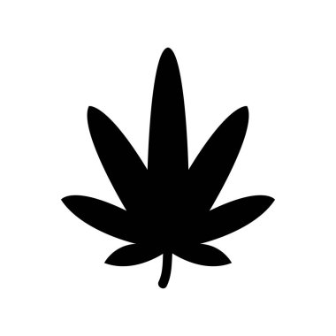 Esrar Marihuana Yaprak Vektörü Simgesi. Logo Resimleri