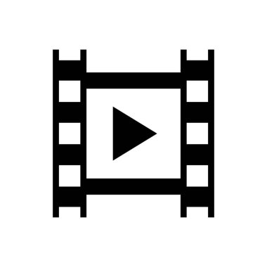 oynanmış film şeridi - gölgeli vektör simgesi