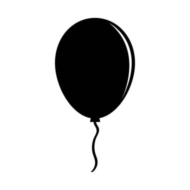 Parti balonları ikon vektörü, düz tabela, beyaz üzerine izole edilmiş katı resim. Sembol, logo çizimi. Piksel mükemmel