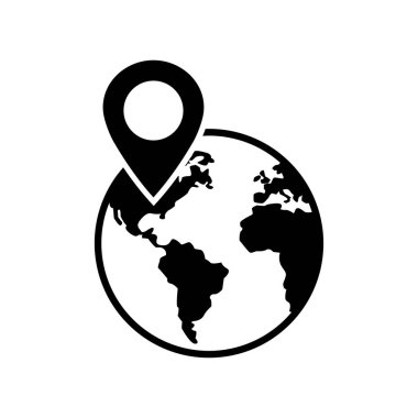 Küre simgesi üzerinde toplu iğne