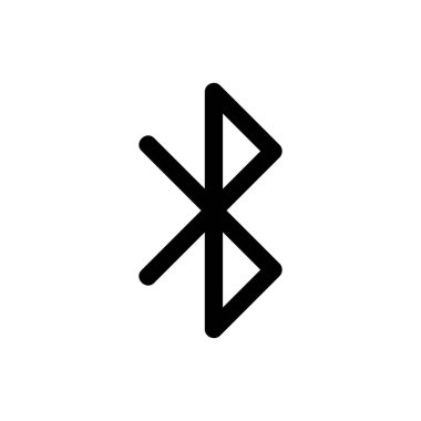 Bluetooth işaret simgesi, vektör illüstrasyonu. Düz tasarım biçimi