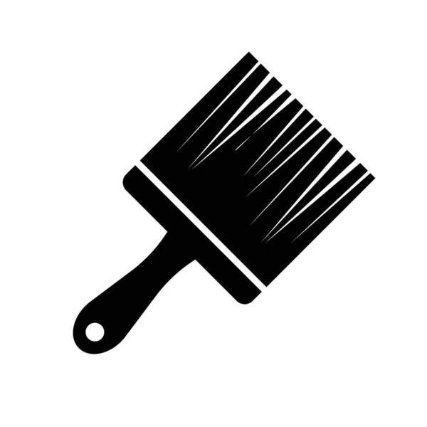 Paint Brush Icon Flat Illustration Isolated White Background Vector Grey — Stock vektor