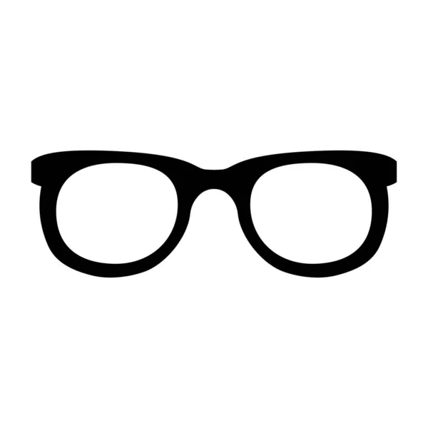 Icono Vector Gafas Símbolo Aislado Simple Pictograma Negro Sobre Fondo — Archivo Imágenes Vectoriales