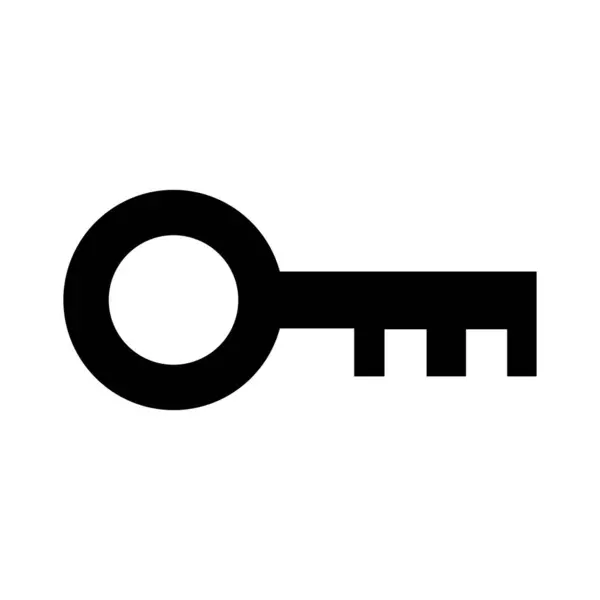 Kluczowa Ikona Modnym Płaskim Stylu Odizolowana Tle Kluczowy Symbol Strony — Wektor stockowy