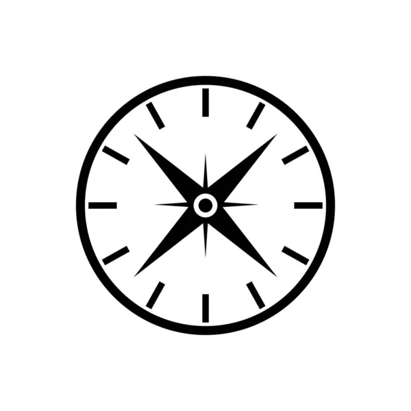 Wektor Ikony Kompasu Prosty Płaski Symbol Perfect Black Piktogram Ilustracji — Wektor stockowy