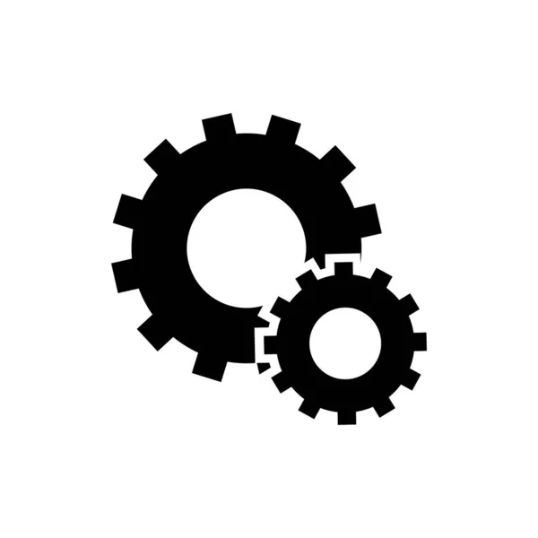 Gear Icon Vector Flat Design — Stock Vector